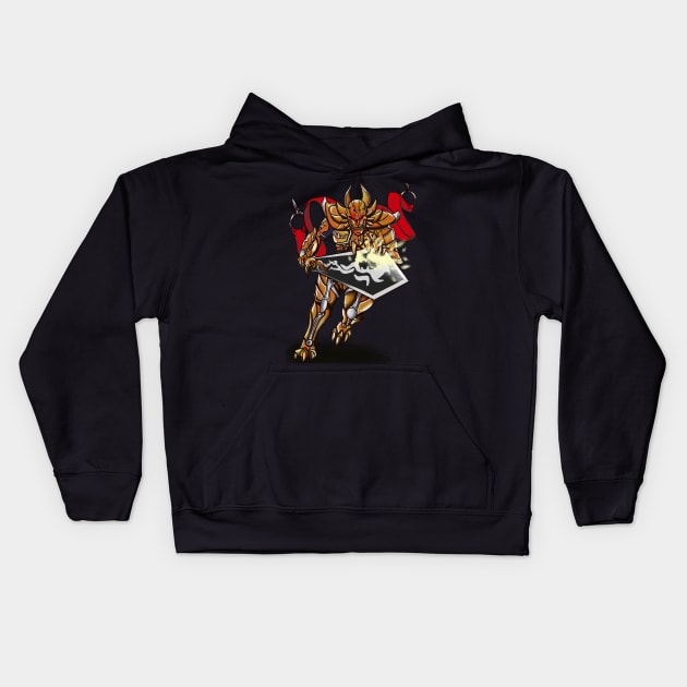 Golden Knight Garo Kids Hoodie by KloudKat